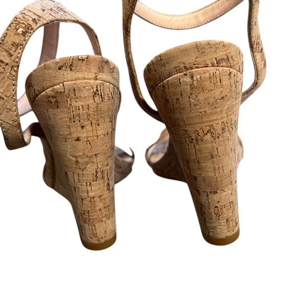 AGL Demi Ankle Strap Wedges Cork Naturale Size US 11 - Picture 5 of 9